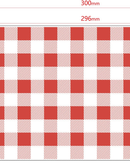 Red & White Patch Theme Grease Proof Paper  300mm x 200mm 500's