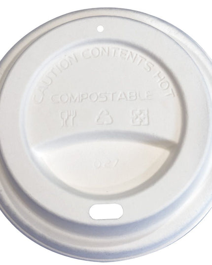 90mm Coffee Lids Sugar Cane (Open No Lid)