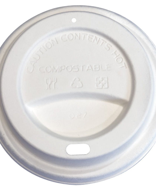 90mm Coffee Lids Sugar Cane (Open No Lid)
