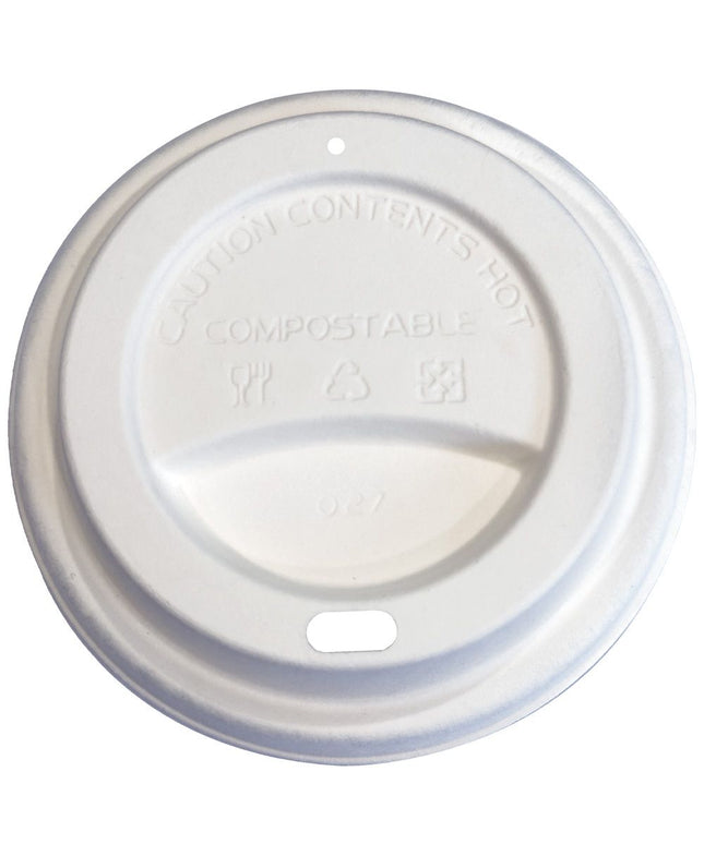 90mm Coffee Lids Sugar Cane (Open No Lid)