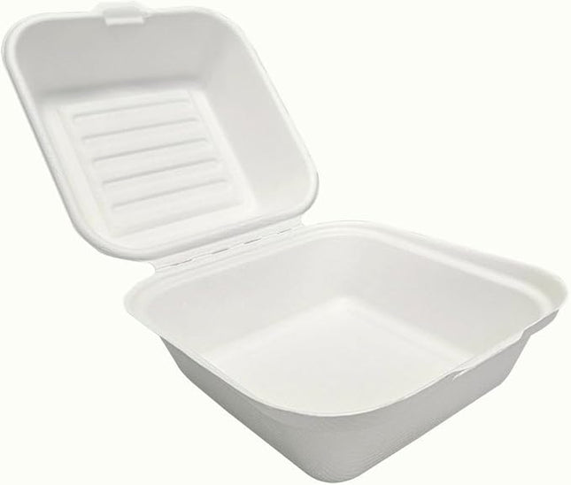 6'' Hamburger Box Sugarcane 500's