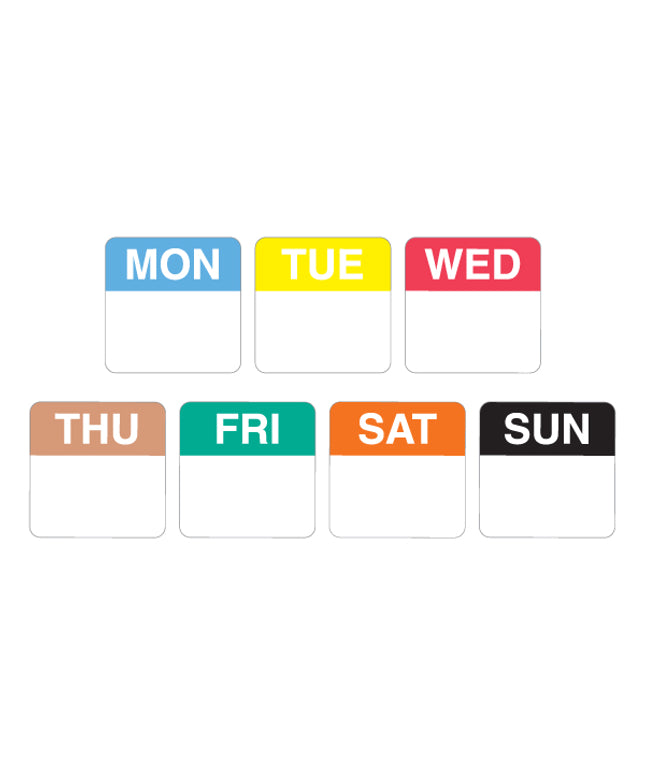 Day Labels 40mm x 40mm