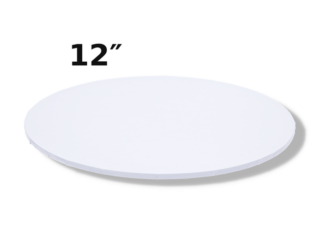 MDF Cake Board - White 12 inch (20/ctn)