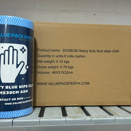 Heavy Duty Cleaning Wipes 45mtr x 6 Rolls Value Pack Perth