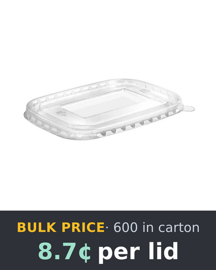 Deli Tray Lid 09# 720ml PET Anti-Fog (237x148x32mm) (400/ctn)