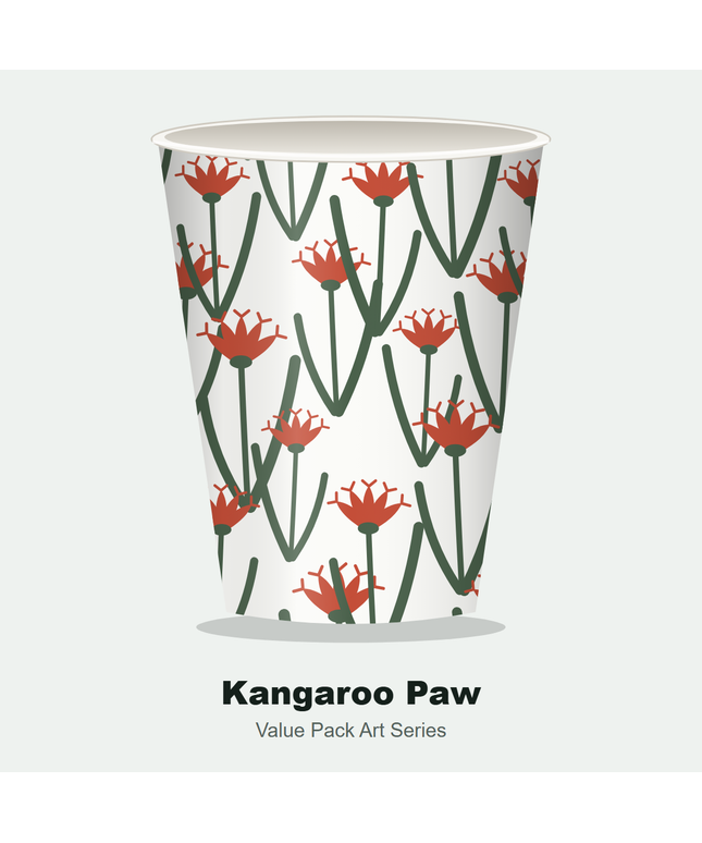 Art Series Single Wall Coffee Cup – 16oz, 90mm, Mixed Designs (1000/ctn)