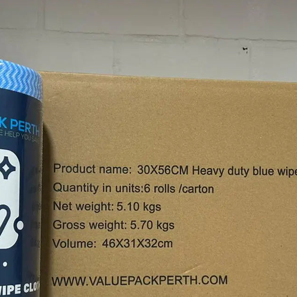 Heavy-Duty Cleaning Wipe Roll – 45m, 60gsm (6 rolls/ctn)