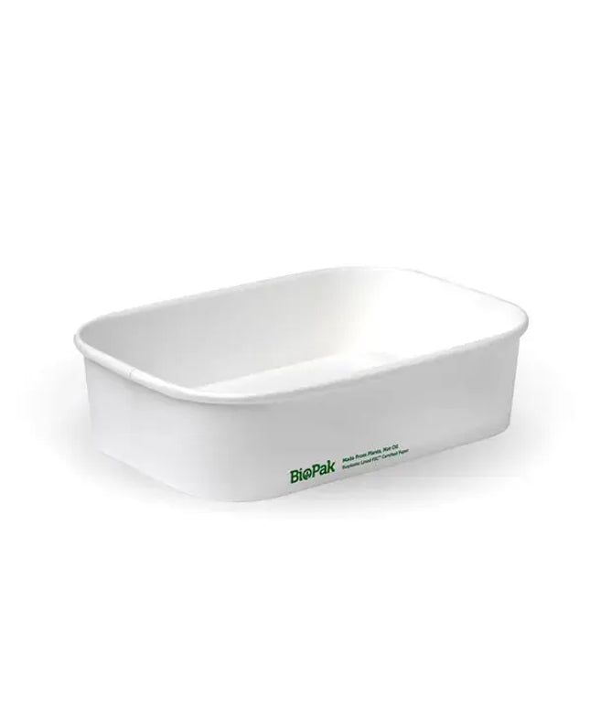 500ml White Paper Takeaway Container Hot/Cold Use 300's Value Pack Perth