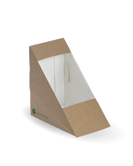 Kraft Paper Sandwich Wedge - Brown 121x75x121mm (500/ctn)
