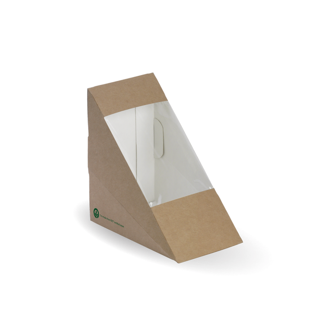 Kraft Paper Sandwich Wedge - Brown 121x75x121mm (500/ctn)