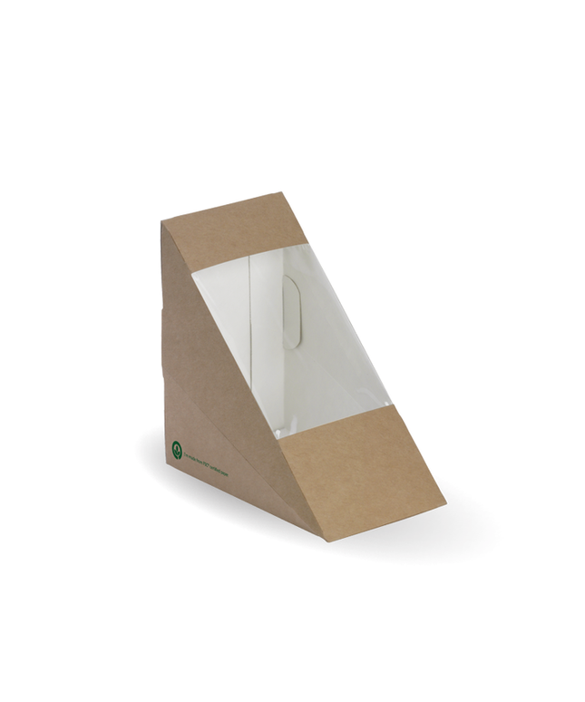 Kraft Paper Sandwich Wedge - Brown 121x75x121mm (500/ctn)