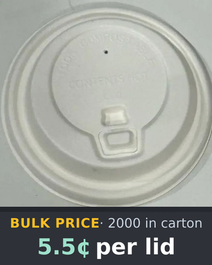 bagasse lid 90MM (2000/ctn)