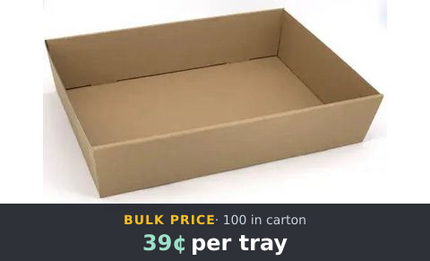 Brown catering tray Medium Plus 450*310*80mm x (50/ctn)