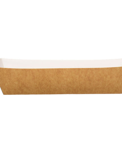 BTHD Long Kraft Hotdog Tray