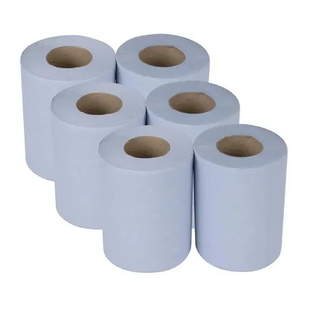 Centrefeed Roll Towels Blue 190x300m x 6 Value Pack Perth