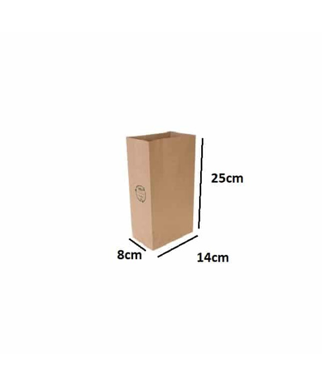 SOS Bag #4 Kraft Paper - Brown 240x130x80mm (1000/ctn)